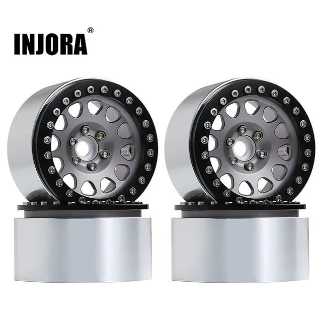 INJORA 2.2" Aluminum Beadlock Wheels for 1/10 RC Crawlers INJORA