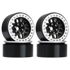 INJORA: 4PCS 2.0" 12-Spoke Metal Beadlock Wheel Rims Fit 1.9" RC Crawler Tires (CRAW18391_17SB)