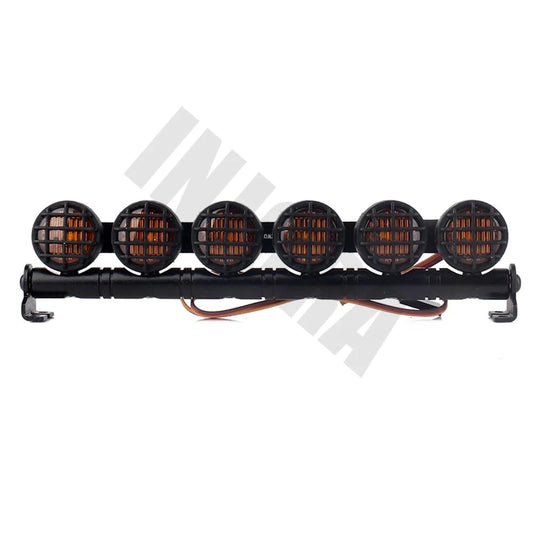 INJORA 152mm 6-Light Multi-Function LED Light Bar For 1/10 1/8 RC Car (AX201610078_Yellow)