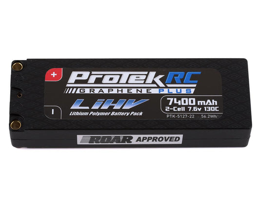 ProTek RC 2S 130C Low IR Si-Graphene + HV LiPo Battery (7.6V/7400mAh) w/5mm Connectors (PTK-5127-22)