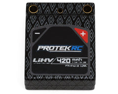 ProTek RC 2S 30C HV Hardcase LiPo Battery for Losi® Micro-B (7.6V/420mAh) w/Charge Lead & 3.5mm Bullets(PTK-5142-25)