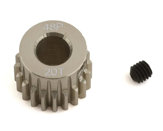 ProTek RC 48P Lightweight Hard Anodized Aluminum Pinion Gear (5.0mm Bore) (20T) (PTK-8640) Amain Hobbies