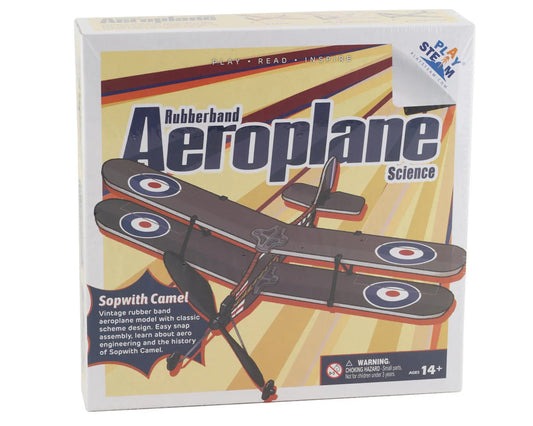 Playsteam Rubber Band Airplane Science Biplane Sopwith Camel (XP04202A) Amain Hobbies