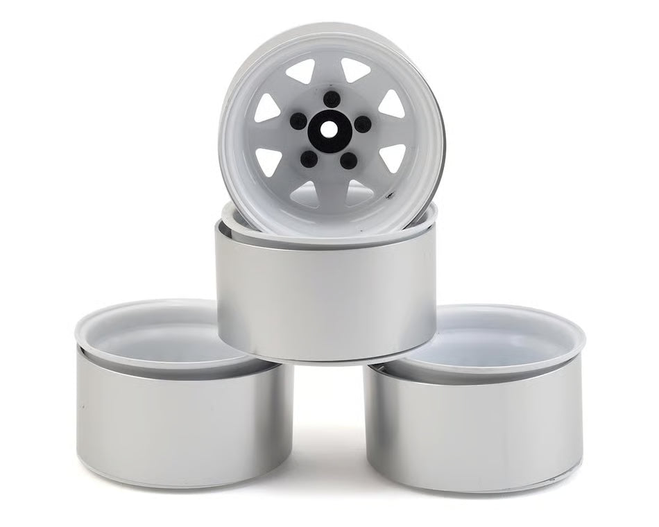 RC4WD 5 Lug Deep Dish Wagon 1.9" Steel Stamped Beadlock Wheels (White) Friendly Hobbies