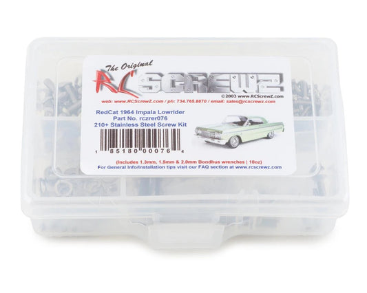 RC Screwz RedCat SixtyFour Impala Lowrider Stainless Steel Screw Kit Amain Hobbies