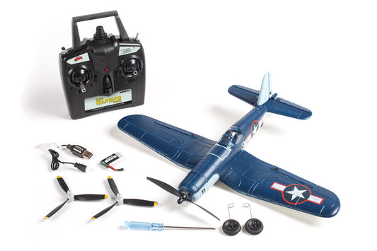 RAGE RC F4U Corsair Jolly Rogers Micro RTF Airplane with PASS (Pilot Assist Stability Software) System (RGRA1301V2) HRP