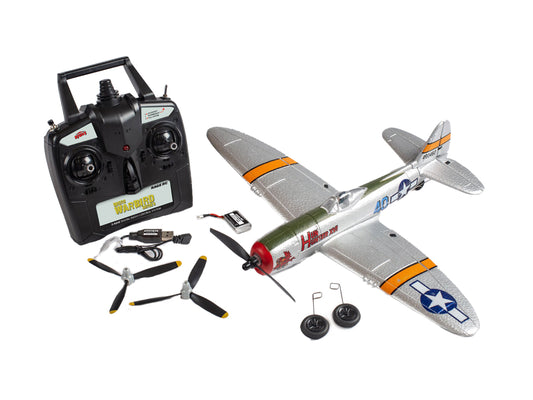 HRP P-47 Thunderbolt Micro RTF Airplane with PASS (Pilot Assist Stability Software) System (GRA1307)
