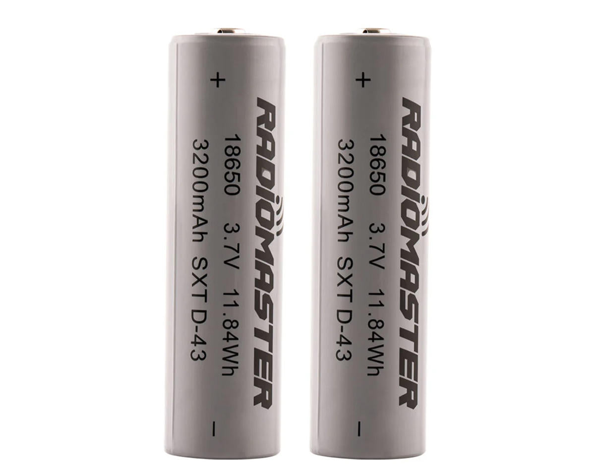 RadioMaster 18650 LiIo Battery (2) (3.7V/3200mAh) Amain Hobbies