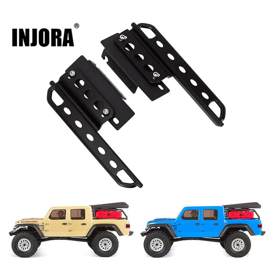 INJORA 2PCS Metal Rock Sliders Side Pedal for Axial SCX24 Jeep Gladiator (SCX24-76BK)