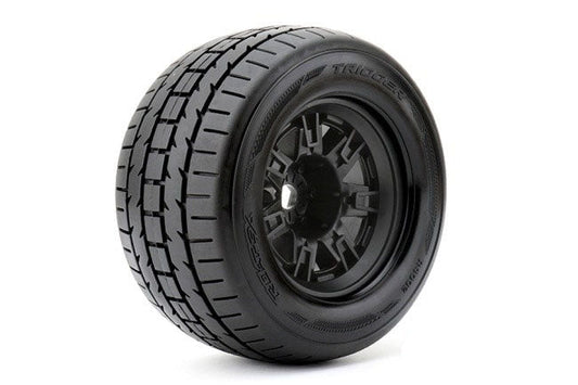 ROAPEX Trigger 1/8 Monster Truck Tires Mounted on Black Wheels (ROPR4002-B0) HRP