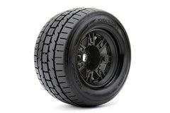 ROAPEX Trigger 1/8 Monster Truck Tires Mounted on Black Wheels (ROPR4002-B0)