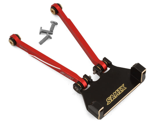 Samix SCX24 Brass Servo Mount & Aluminum 4-Link w/39mm Links (RED) (EcoPower/Emax) (7g) Amain Hobbies