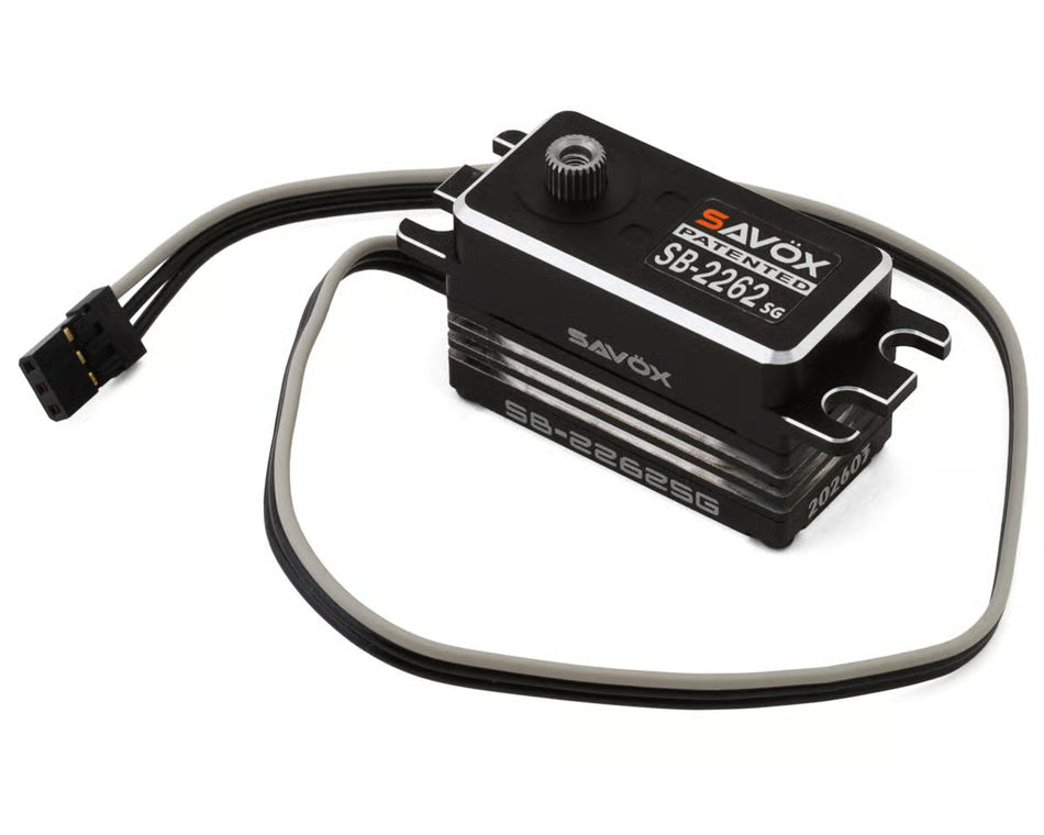 Savox SB-2262SG Black Edition Aluminum "High Torque" Low Profile Steel Gear Brushless Servo (High Voltage) Amain Hobbies