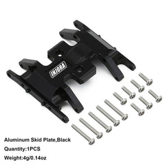 INJORA Aluminum Gearbox Mount, Transmission Skid Plate for Axial SCX24 (SCX24-12BK) INJORA