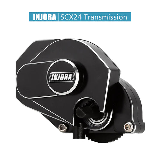 INJORA CNC Aluminium Complete Transmission Gearbox For Axial SCX24 (SCX24-130BK)