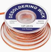 solder wick braid 10ft Length Desoldering Wick Braid Remover Tool Solder Sucker 1 piece No-Clean soldering Wick Wire Roll and Disassemble Electrical Components