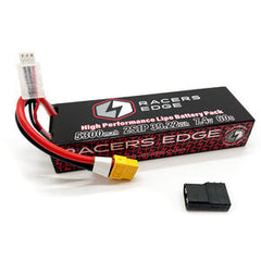 Racers Edge 5300mAh 2S 7.4V 60C Hard Case Lipo Battery, XT60 Plug with TRX Adapter HRP