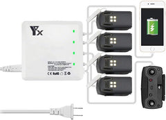 Multiple Battery Charger for DJI Spark Drone Battery and Remote Controller 6 in 1