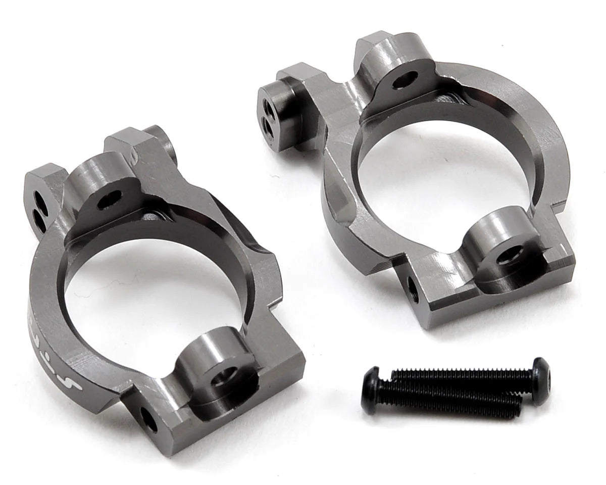 ST Racing Concepts: Front Caster Block Set (Gun Metal) (2) Amain Hobbies