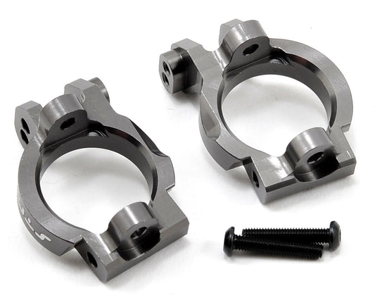 ST Racing Concepts: Front Caster Block Set (Gun Metal) (2) Amain Hobbies