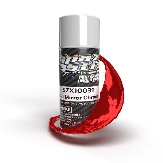 Spaz Stix Red Mirror Chrome Aerosol Paint, 3.5oz Can (SZX10039)