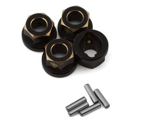 Treal Hobby FCX24 Brass Wheel Hub Spacers (+4.2mm) (4) (1.6g)