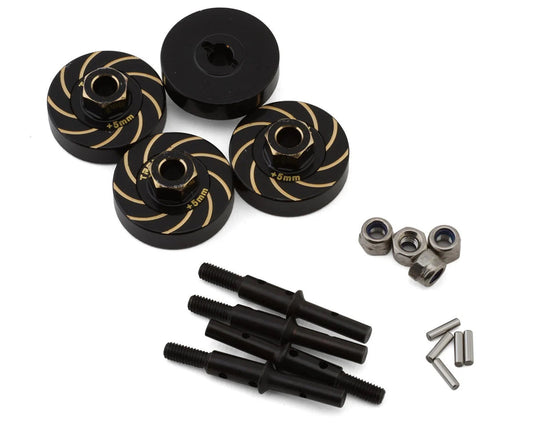Treal Hobby FCX24 Brass Wheel Hub Spacer Weights (+5mm) (4) (12.3g)c (TLHTFCX24-28) Amain Hobbies