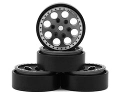 Treal Hobby: 1.0" 8-Hole Beadlock Wheels (Grey) (4) (22g) (TLHTSCX24-27)