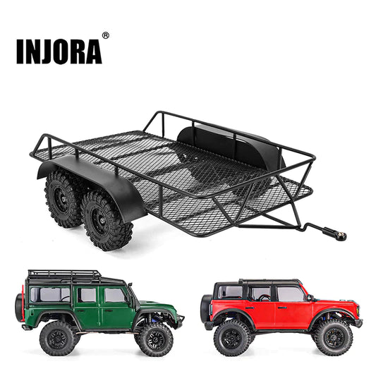 INJORA Metal Hitch Mount Trailer For 1/18 RC Crawler TRX4M (DG-TC06)