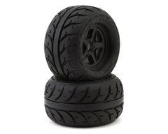 UpGrade RC Street Radials 2.8" Pre-Mounted On-Road Tires w/5-Star Wheels (2) (17mm/14mm/12mm Hex) (UPG-10001)