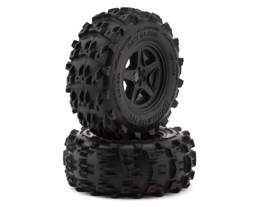 UpGrade RC Saw Blade 2.8" Pre-Mounted Off-Road Tires w/5-Star Wheels (2) (17mm/14mm/12mm Hex) (UPG-10003)