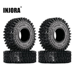 INJORA 1.0" 64*24mm S5 Super Soft Sticky Rock Crawling Tires for 1/18 1/24 RC Crawlers (4) (YQT-1011) INJORA