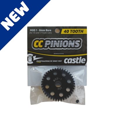Castle Creations Mod 1 Pinion Gear w/8mm Bore (40T) (CSE010006536) Amain Hobbies