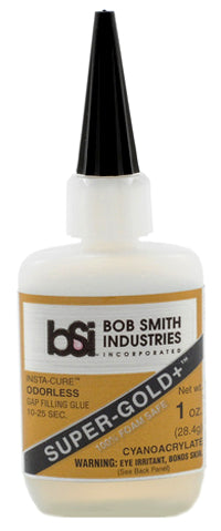 Bob Smith Super-Gold+ Odorless CA Glue 1 oz (BSI-127)