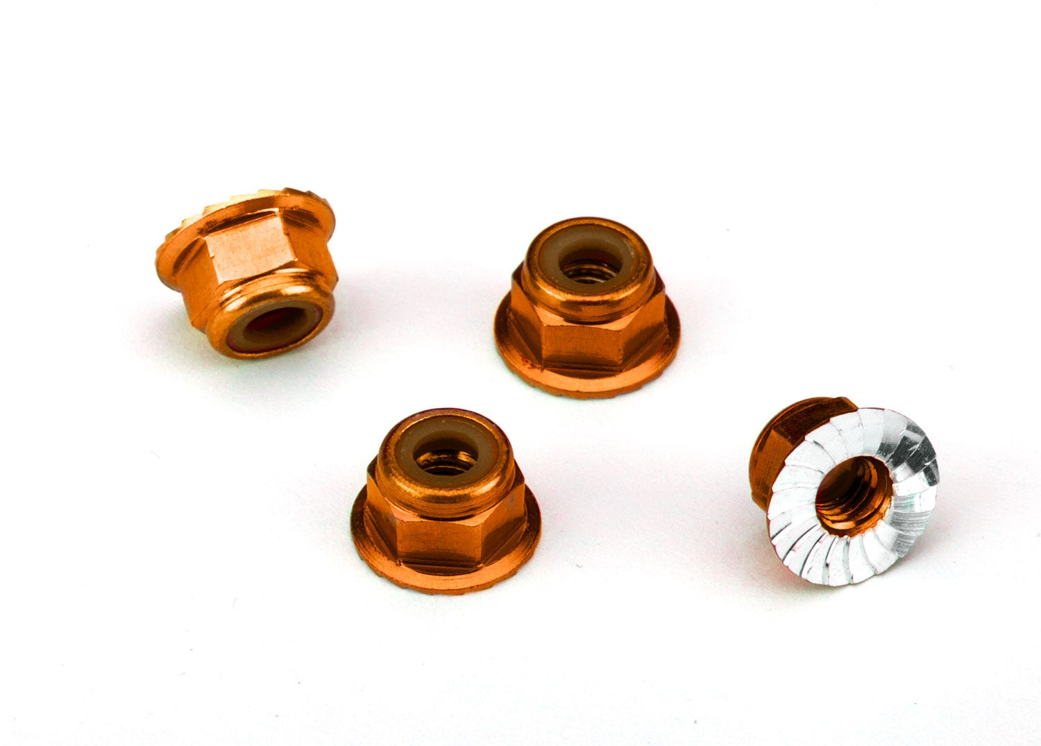 Traxxas Nuts 4MM Flanged Lock Orange (1747T) TRAXXAS