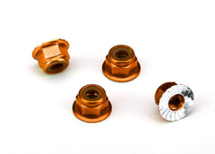 Traxxas Nuts 4MM Flanged Lock Orange (1747T)