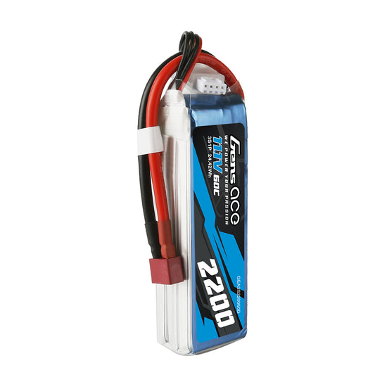 Gens ace 2200mAh 60C 11.1V 3S1P Lipo Battery Pack with Deans Plug