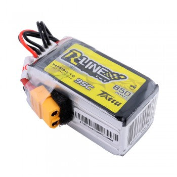 Tattu R-Line 850mAh 14.8V 95C 4S1P Lipo Battery Pack with XT60 Plug
