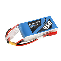 Gens ace 450mAh 11.1V 45C 3S1P Lipo Battery Pack with JST-SYP Plug GensTattu