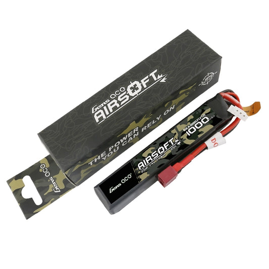 Gens Ace 25C 1000mAh 2S1P 7.4V Airsoft Battery with Deans Plug (GEA10002S25D)