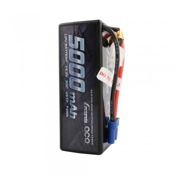 Gens Ace 5000mAh 14.8V 50C 4S1P HardCase Lipo Battery14# with EC5 Plug