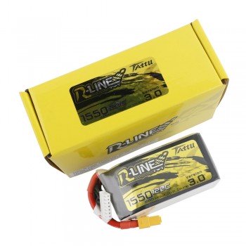 Tattu R-Line Version 3.0 1550mAh 22.2V 120C 6S1P Lipo Battery Pack with XT60 Plug