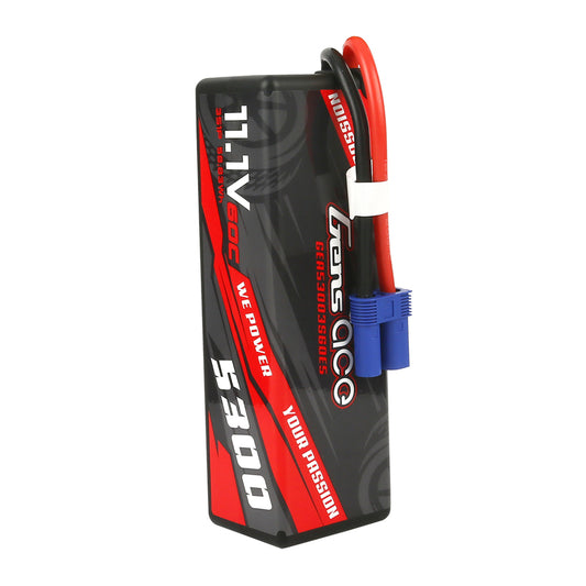 Gens Ace 5300mAh 11.1V 60C 3S1P Hard Case Lipo Battery 15# with EC5 Plug  (GEA53003S60E5)