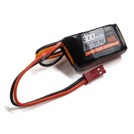 Spektrum 11.1V 300mAh 3S 30C LiPo Battery: JST (SPMX3003SJ30)