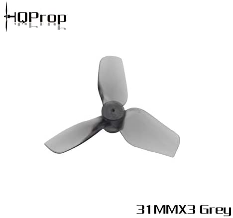 HQ Micro Whoop Prop 31MMX3 Grey (2CW+2CCW)-Poly Carbonate-1MM Shaft HQPRP31MMGRY