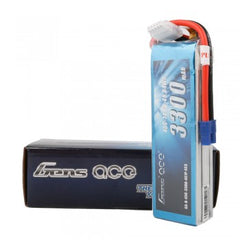 Gens Ace 3300mAh 14.8V 45C 4S1P Lipo Battery Pack with EC3