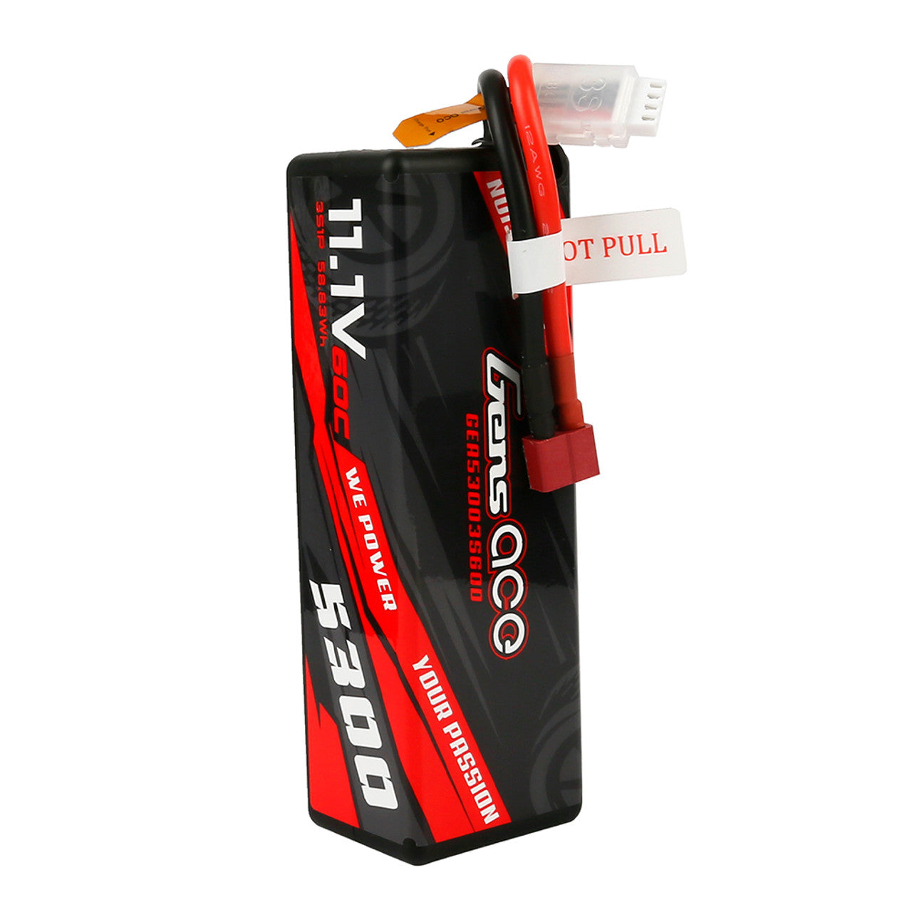 Gens ace 5300mAh 11.1V 60C 3S1P HardCase Lipo Battery with Deans Plug (GEA53003S60D) GensTattu