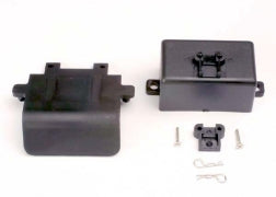 Traxxas Bumper (rear)/ Battery Box/ Body Clips (), EZ-Start® Mount, 3x10CST (2) (4132)