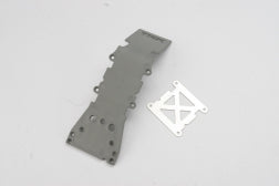 Traxxas Skidplate, Front Plastic (Grey)/ Stainless Steel Plate (4937A)