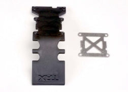 Traxxas Skidplate, rear plastic (black)/ stainless steel plate Skidplate, rear plastic (black) (4938)